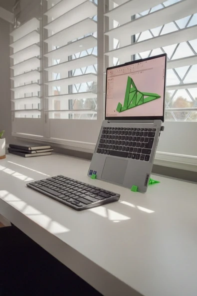 Ergonomik Laptop Standı Yeşil ürün görseli 1