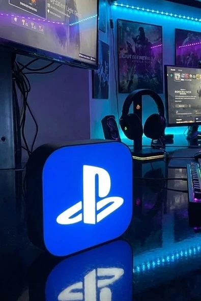 PlayStation Tasarımlı Dekoratif Aydınlatma (20x20cm) ürün görseli 1