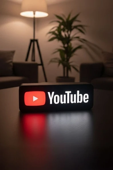 Youtube Logolu Dekoratif Aydınlatma - Resim 3