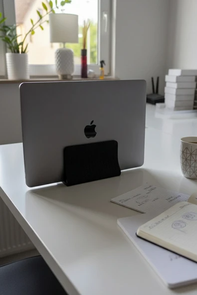 Dikey Laptop Masaüstü Standı Siyan - Resim 3