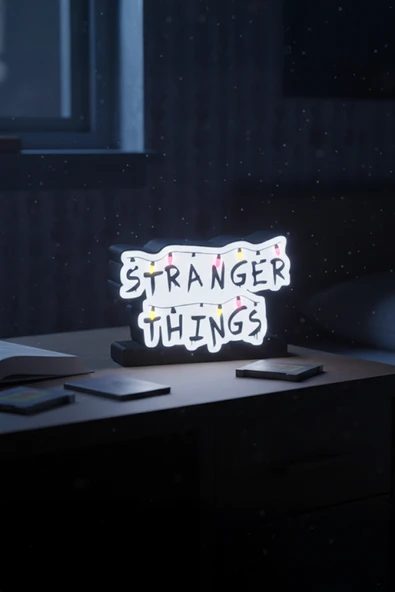Stranger Things Alfabe Duvarı Tasarımlı Dekoratif Aydınlatma ürün görseli 1