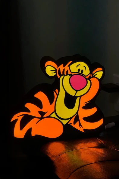 Winnie The Pooh Tiger Kaplan Dekoratif Aydınlatma LED Gece Lambası ürün görseli 1