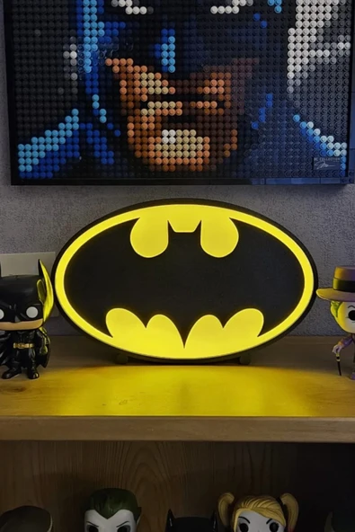 Batman Logolu Dekoratif Aydınlatma Gece Lambası ürün görseli 1