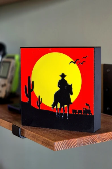 Red Dead Redemption 2 Tasarımlı Dekoratif Aydınlatma Gece Lambası (22x21cm) ürün görseli 1