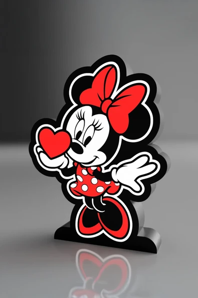 Sevimli Minnie Mouse LED Gece Lambası, Yumuşak Işık, Renkli ve Şık Tasarım ürün görseli 1