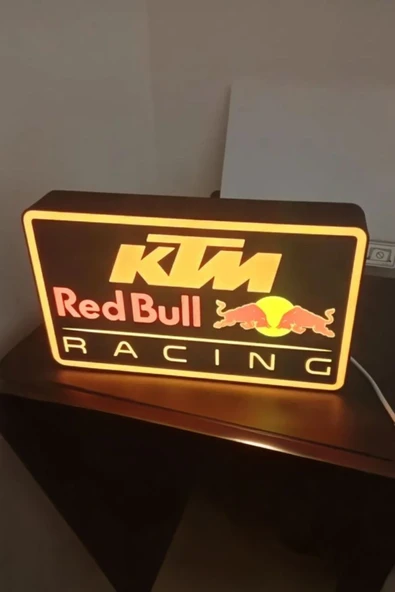 Beyaz Rüzgar KTM Racing Dekoratif Gece Lambası, şık ve modern tasarım ürün görseli 1