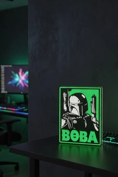 Star Wars Boba Fett Tasarımlı Dekoratif Aydınlatma ürün görseli 1