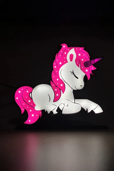 Unicorn Dekoratif LED Gece Lambası Aydınlatma ürün görseli 1