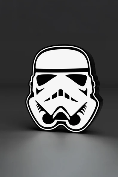 Star Wars Stormtrooper Dekoratif Tasarımlı Gece Lambası - Resim 2