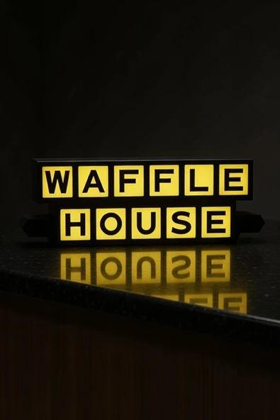 Waffle Evi Tasarımlı Dekoratif Aydınlatma (25x9cm) ürün görseli 1