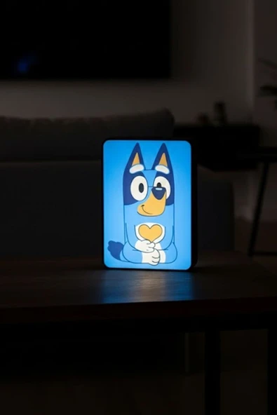 Bluey Tasarımlı Dekoratif Gece Lambası - Resim 2