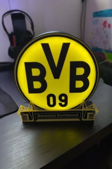 Borussia Dortmund BVB Tasarımlı Gece Lambası - Resim 3