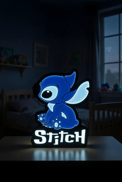 Stitch Tasarımlı Dekoratif Aydınlatma (23x18cm) ürün görseli 1
