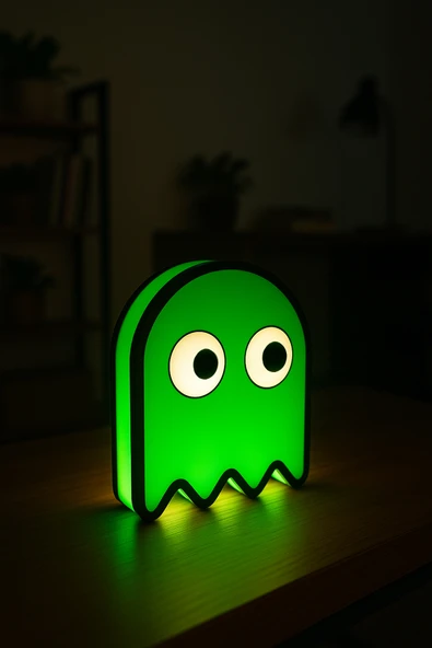 Pac-Man Arcade Yeşil Tasarımlı Gece Lambası Dekoratif Aydınlatma ürün görseli 1