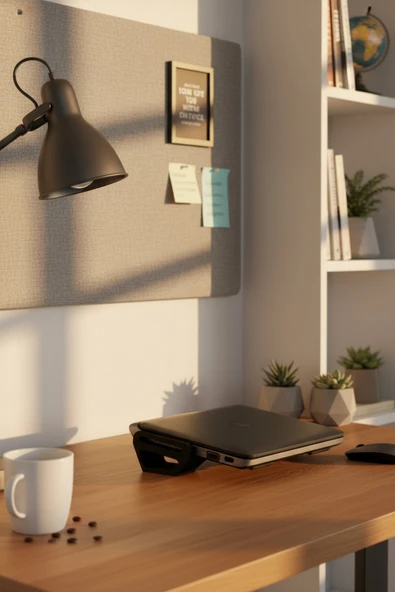 Ergonomik Dizüstü Bilgisayar Standı Siyah - Resim 2