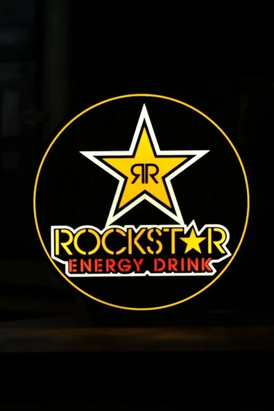 Rockstar Energy Tasarımlı Dekoratif Aydınlatma Gece Lambası ürün görseli 1
