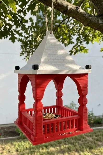 Modern Kuş Yuvası Kırmızı-Beyaz (29x18cm) ürün görseli 1