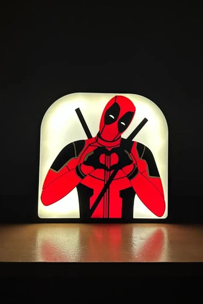Deadpool Temalı Dekoratif Aydınlatma, Şık ve Modern Tasarım ürün görseli 1