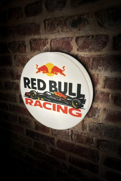Red Bull Racing Tasarımlı Dekoratif Gece Lambası Aydınlatma (23x23cm) ürün görseli 1