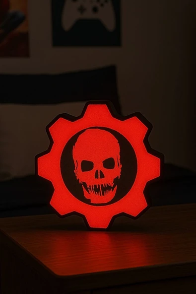 Gears of War Tasarımlı Gece Lambası Dekoratif Aydınlatma ürün görseli 1