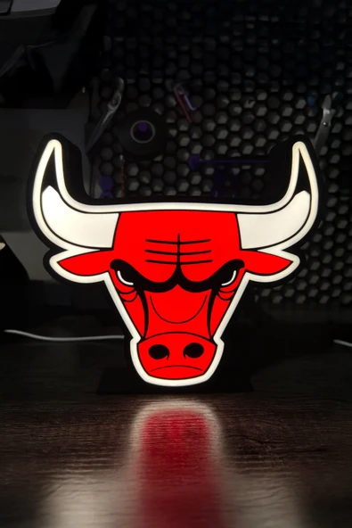 Chicago Bulls Dekoratif Aydınlatma LED Gece Lambası ürün görseli 1