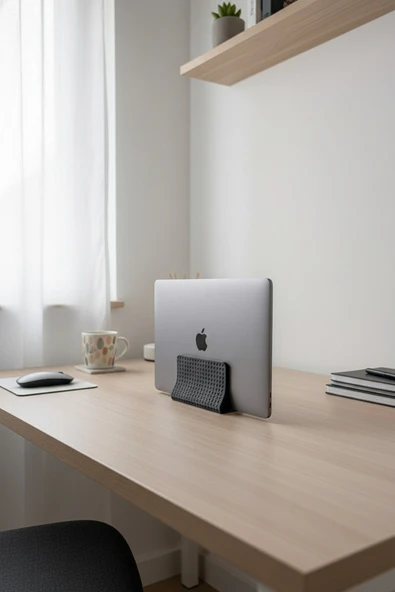 Dikey Laptop Masaüstü Standı Siyan ürün görseli 1