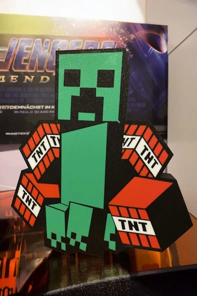 Minecraft Creeper Tasarımlı Gece Lambası - Resim 2