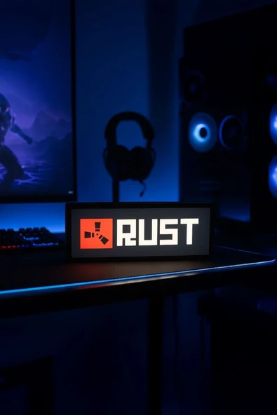 Rust Tasarımlı Gece Lambası Dekoratif Aydınlatma - Resim 2