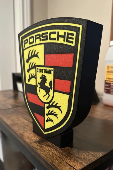 Porsche Logolu Dekoratif LED Işık - Resim 5