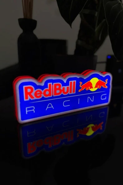 Red Bull Racing Dekoratif Gece Lambası - Resim 5