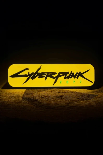 Cyberpunk 2077 Tasarımlı Dekoratif LED Aydınlatma (23x19cm) ürün görseli 1