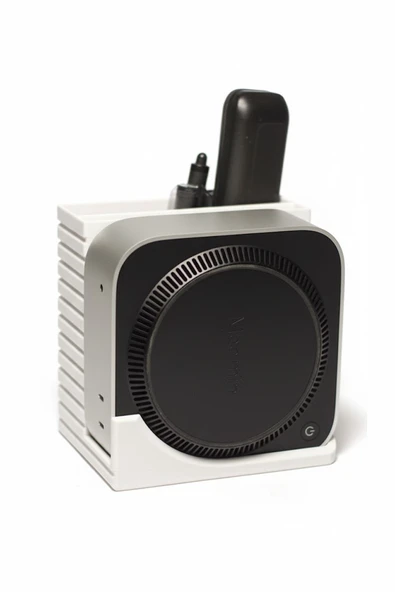 Mac Mini M4 2025 - Masaüstü Standı / Organizeri Beyaz - Resim 3