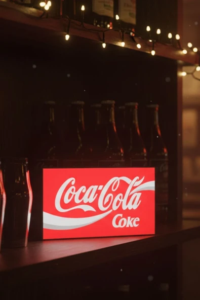 Coca Cola Coke Tasarımlı Dekoratif Aydınlatma ürün görseli 1