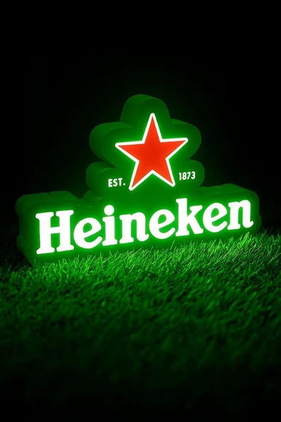 Heineken Tasarımlı Dekoratif Gece Lambası ürün görseli 1