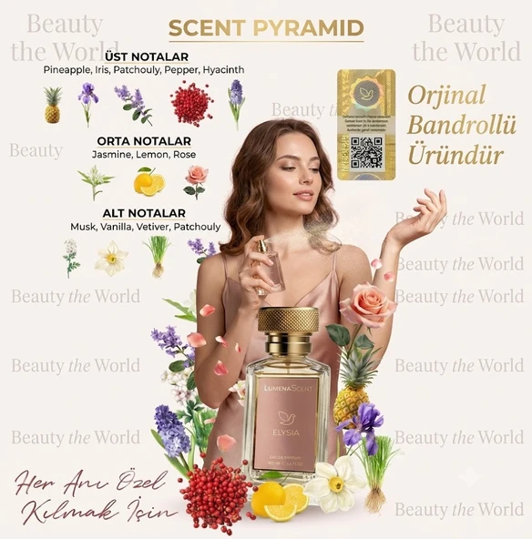 LumenaScent Elysia 100 ml Parfüm - Beauty The World Özel Seri - Kalıcı İmza Koku ürün görseli 1