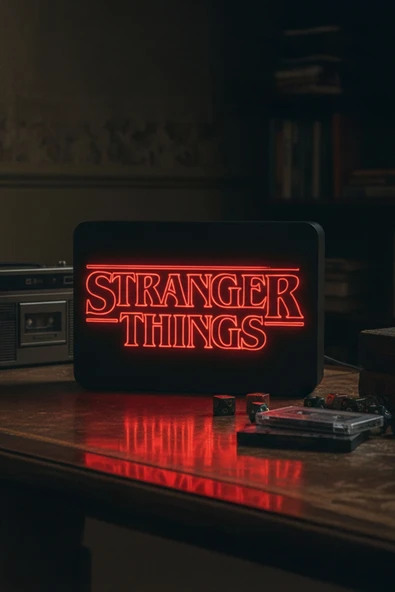 Stranger Things Dekoratif LED Aydınlatma (22x15cm) - Resim 2