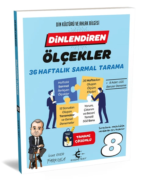 8. Sınıf Dinlendiren Ölçekler 36 Haftalık Sarmal Tarama Eker Test ürün görseli 1