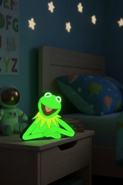 Kurbağa Kermit Tasarımlı Dekoratif Aydınlatma ürün görseli 1