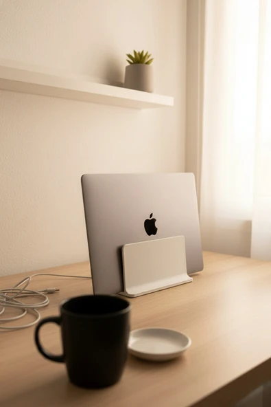 MacBook Pro 14 İnce Laptop Standı Beyaz ürün görseli 1