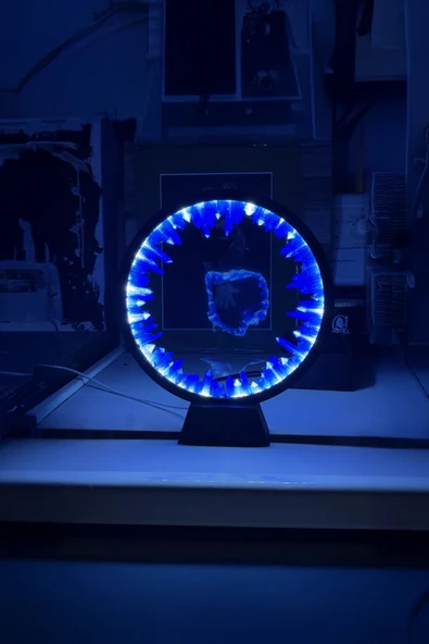 Kristal Tasarımlı Dekoratif LED Aydınlatma Mavi ürün görseli 1