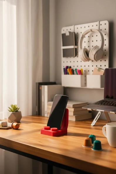 Tuğla Görünümlü Telefon ve Tablet Standı - Resim 2