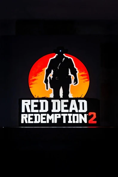 Red Dead Redemption 2 Tasarımlı Dekoratif Aydınlatma Gece Lambası (22x21cm) ürün görseli 1