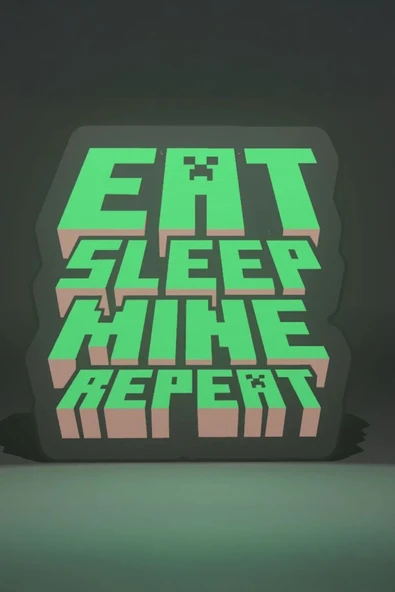 Minecraft Tasarımlı Gece Lambası ürün görseli 1