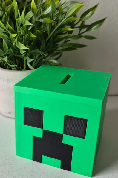 Minecraft Creeper Tasarımlı Kumbara ürün görseli 1