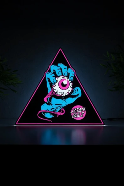 Satan Rulz Tasarımlı Dekoratif Aydınlatma (25x25cm) ürün görseli 1