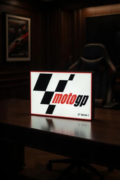 Moto GP Tasarımlı Dekoratif Aydınlatma (25x16cm) ürün görseli 1
