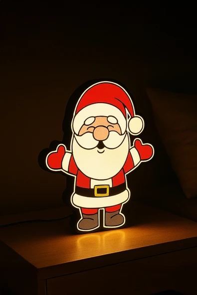 Noel Baba Tasarımlı Dekoratif Aydınlatma Gece Lambası ürün görseli 1