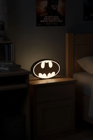 Batman Dekoratif Aydınlatma LED Gece Lambası Beyaz ürün görseli 1