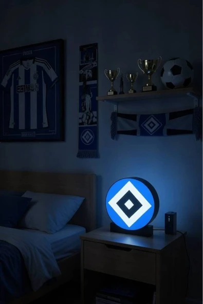 Hamburg SV Tasarımlı Dekoratif Aydınlatma (24x22cm) ürün görseli 1