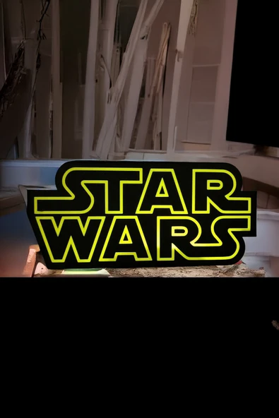 Gri Renkli Star Wars Temalı Dekoratif LED Aydınlatma ürün görseli 1